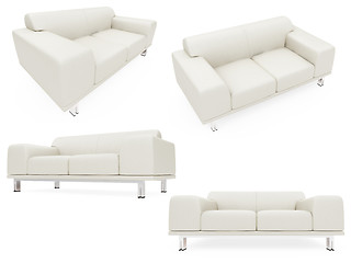 Image showing Collection of isolated sofas