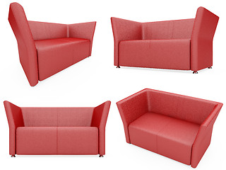 Image showing Collection of isolated sofas