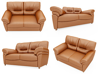 Image showing Collection of isolated sofas