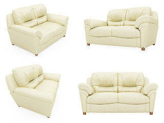 Image showing Collection of isolated sofas