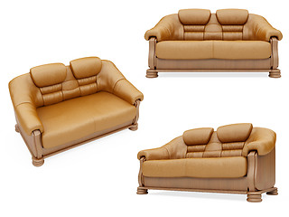 Image showing Collection of isolated sofas