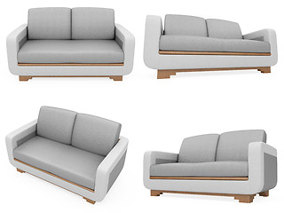 Image showing Collection of isolated sofas