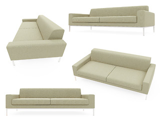 Image showing Collection of isolated sofas