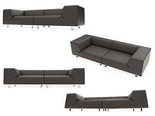 Image showing Collection of isolated sofas