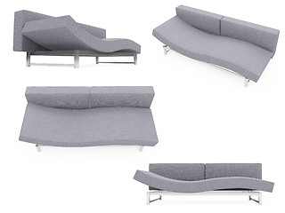 Image showing Collection of isolated sofas