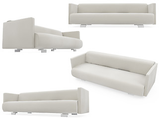 Image showing Collection of isolated sofas