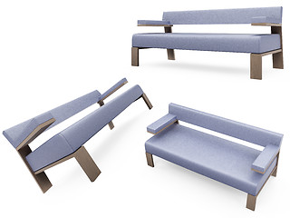 Image showing Collection of isolated sofas