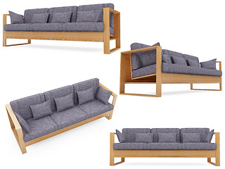 Image showing Collection of isolated sofas