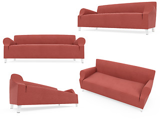 Image showing Collection of isolated sofas