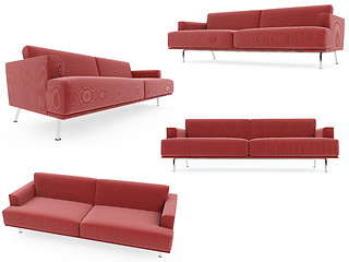 Image showing Collection of isolated sofas