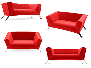 Image showing Collection of isolated sofas