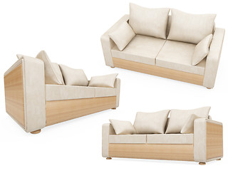 Image showing Collection of isolated sofas