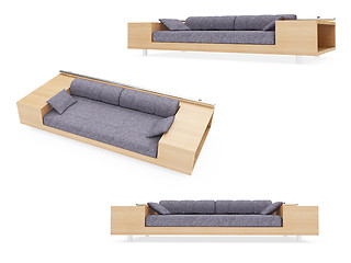 Image showing Collection of isolated sofas