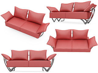 Image showing Collection of isolated sofas