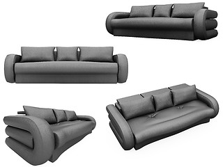 Image showing Collection of isolated sofas