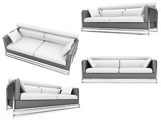 Image showing Collection of isolated sofas