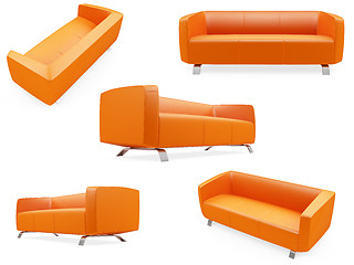 Image showing Collection of isolated sofas