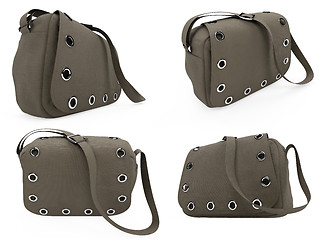 Image showing Collage of isolated handbags