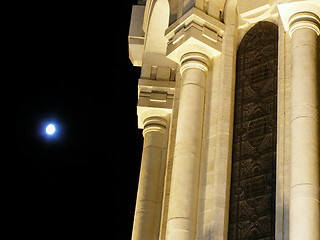 Image showing column & moon