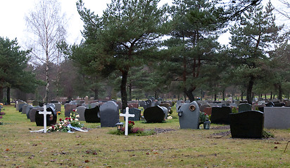 Image showing Church and cemetery