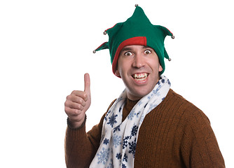 Image showing Christmas Thumbs Up