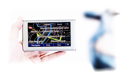 Image showing Gps in a man hand.