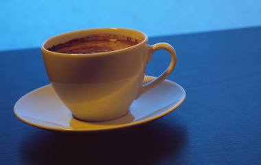 Image showing coffee cup in blue