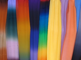 Image showing Colourful scarves