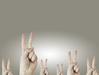 Image showing Hand sign.