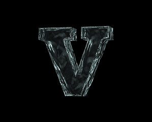 Image showing ice letter V