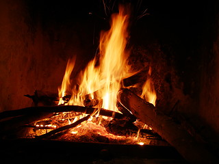 Image showing chimney fire