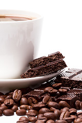 Image showing coffee and black chocolate