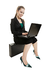 Image showing smiling business woman