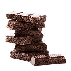 Image showing black chocolate blocks