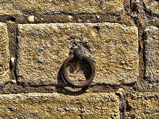 Image showing Iron ring wall