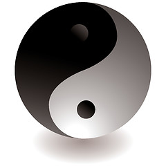 Image showing ying yang black and white