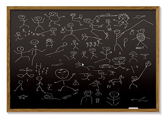 Image showing stick man blackboard