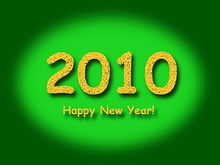 Image showing 2010 Happy New Year Green