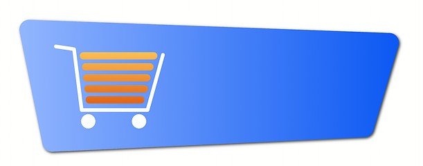 Image showing Blue Shopping Cart Button