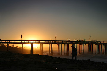 Image showing Sunrise Pier Ventura