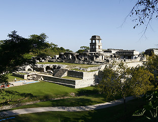 Image showing Ruins of the ancient Mayan city of Palenque,Mexico