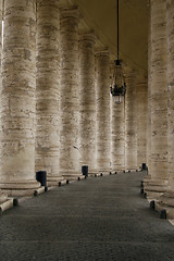 Image showing The Colonnade in the front of the St. Peter's Basilica (Basilica
