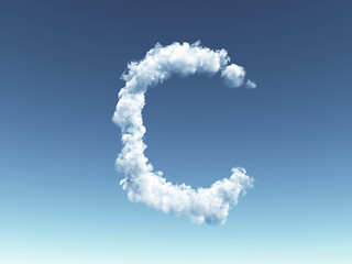 Image showing cloudy letter c