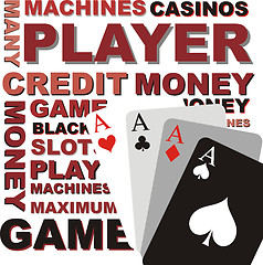 Image showing Poker background, vector graphics