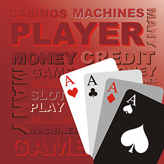 Image showing Poker cards, vector graphics