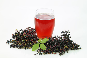 Image showing American elderberry lemonade