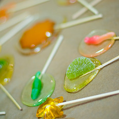 Image showing candy lollipops