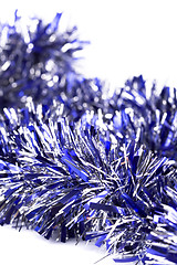 Image showing blue christmas tinsel 