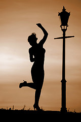 Image showing Dance at sunset