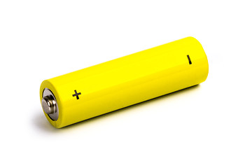 Image showing yellow alkaline battery